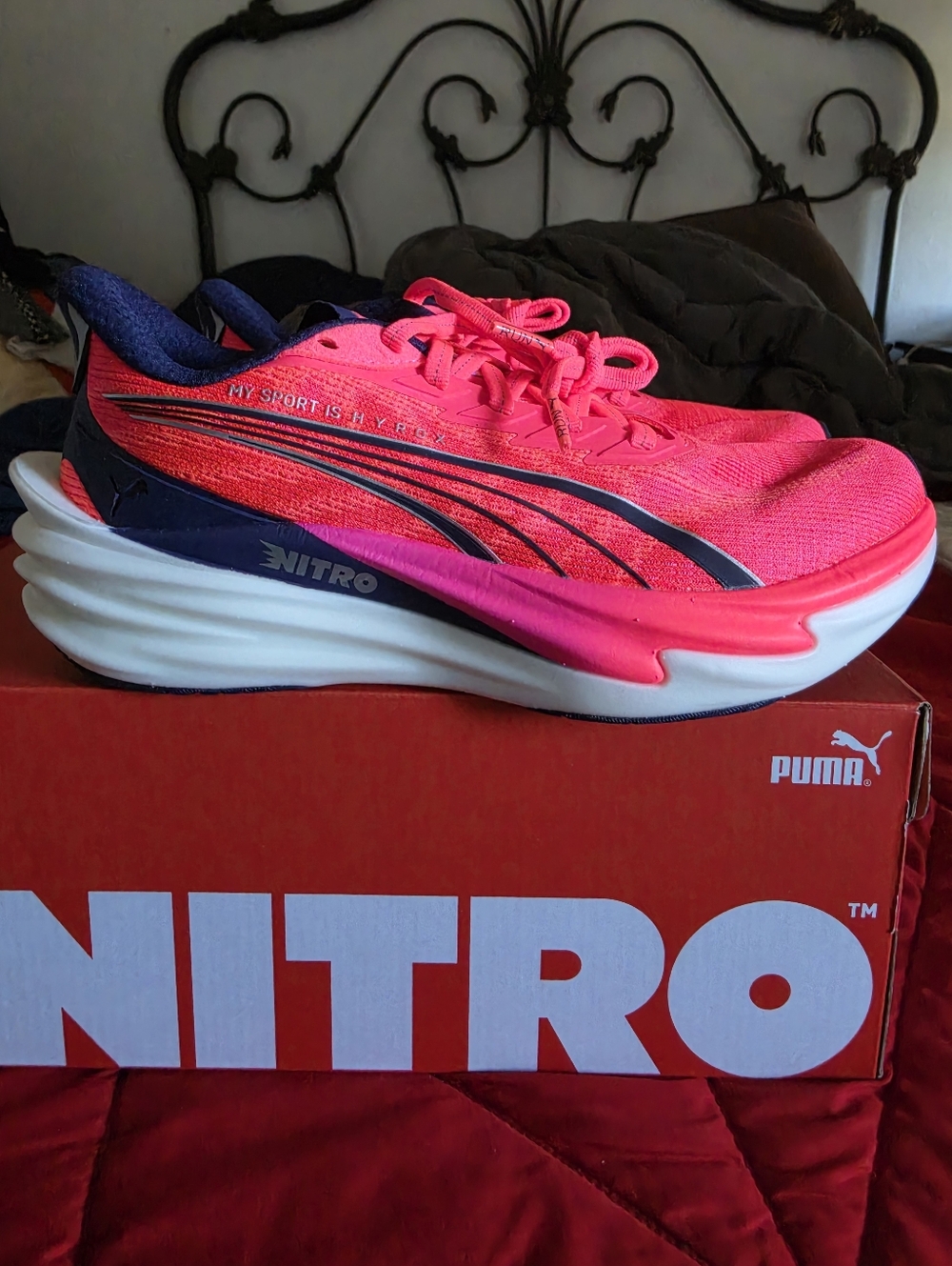 Puma FIRE! NIB! x HIROX Deviate Nitro 4 in Pure Pink Puma White. Sz 6. R2S!! - Picture 8 of 15